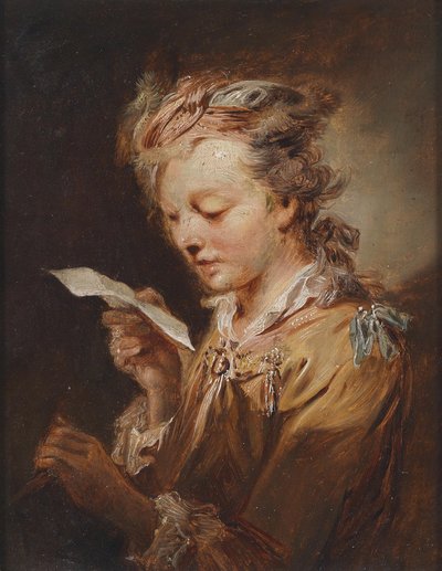 Ritratto di un giovane uomo che legge da Johann Conrad Seekatz